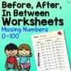 Before, After and Missing Number Worksheets (0-100)