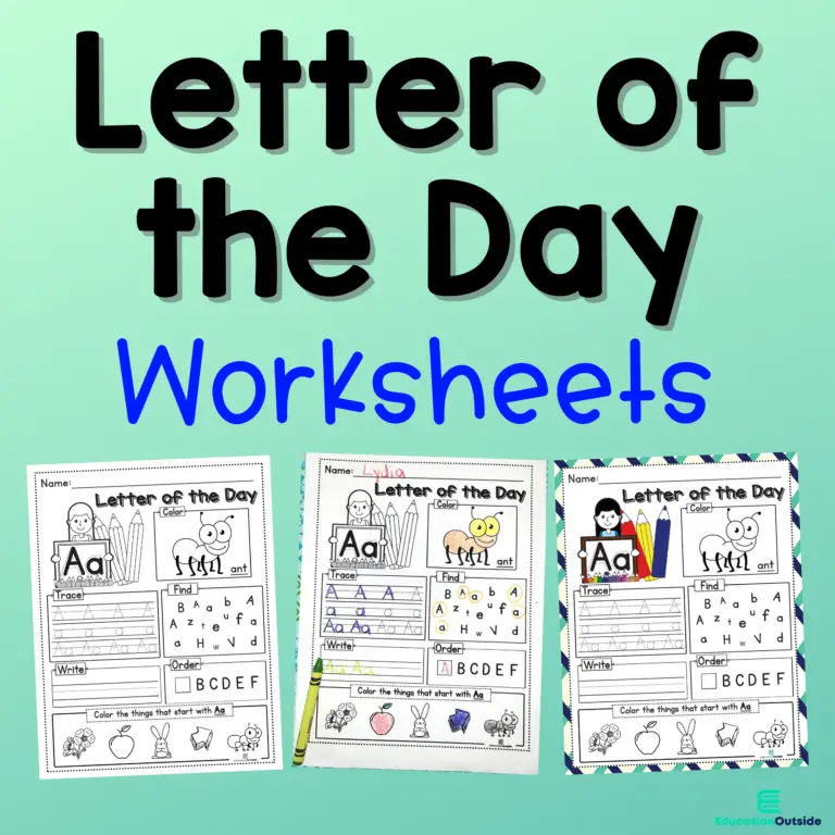 Letter of the Day Worksheets - NO PREP - A-Z Uppercase & Lowercase Practice