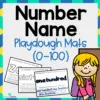Traceable Number Name Playdough Mats: 0-100