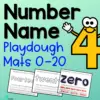Traceable Number Name Playdough Mats: 0-20