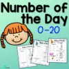 Number of the Day Printables: 0-20 (Color and B&W Included)