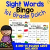 1st Grade Dolch Sight Words Bingo - 8 and 24 Square Grids Included!