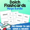 Dolch Flashcard Mega Packet (Pre-Primer - Grade 3) + Nouns - 3 Sizes Included!