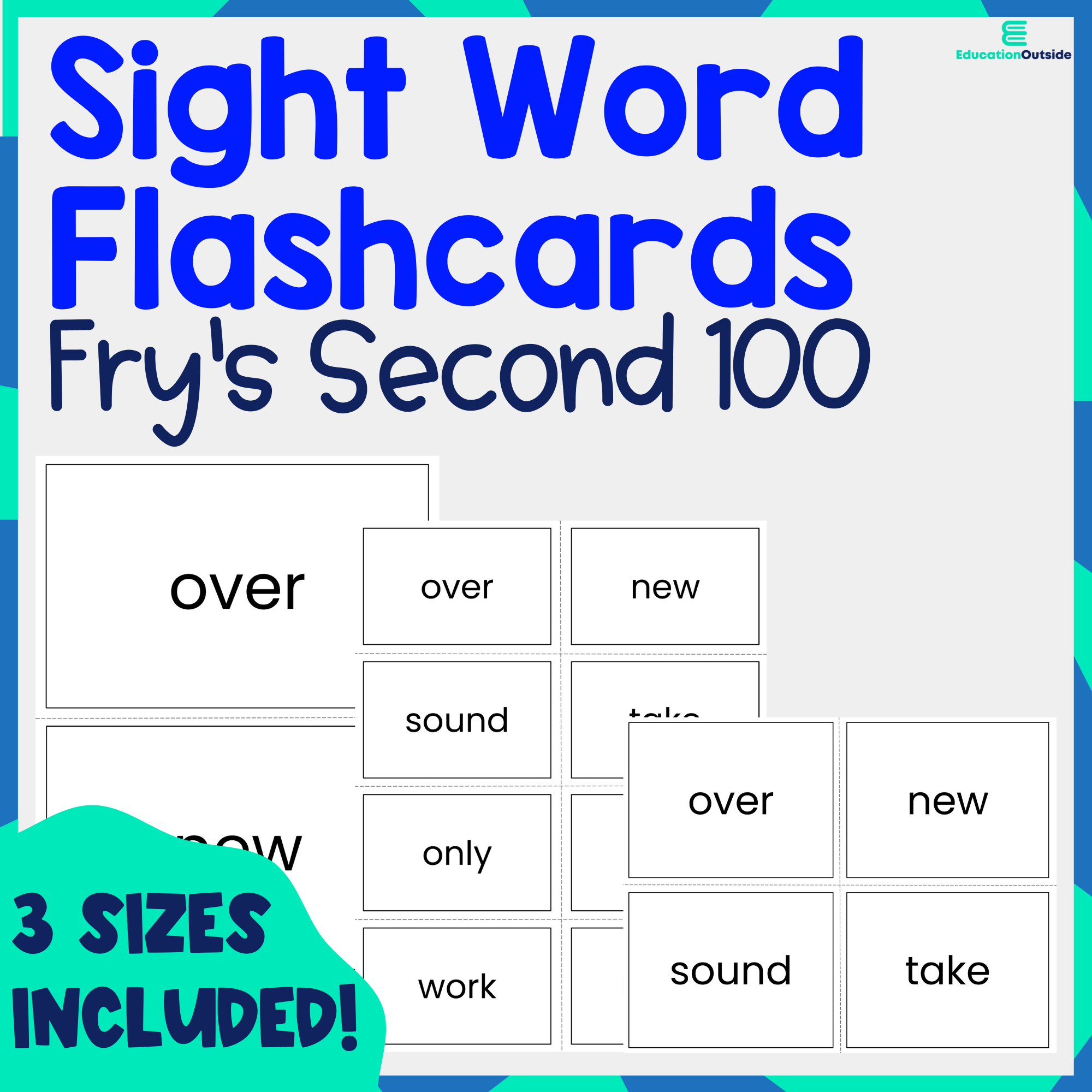 Fry s Second 100 Sight Words Flashcards 101 200 3 Sizes Included 