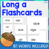 Long a Flashcards - No Prep - Print and Practice