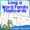 Long a Word Family Flashcards (-ace, -age, -ake, -ale, -ame, -ane, -ape, -ate, -ave) - 3 Sizes Included - No Prep!