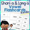 Short a & Long a Vowel Flashcard Packet - 3 Sizes Included!