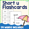 Short u Flashcards - 3 Sizes Included!