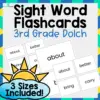 Dolch 3rd Grade Sight Word Flashcards - 3 Sizes Included!