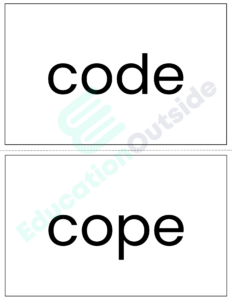 Long o / Silent e Flashcards - 3 Sizes Included - No Prep!