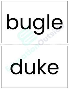 Long u / Silent e Flashcards - 3 Sizes Included - No Prep!
