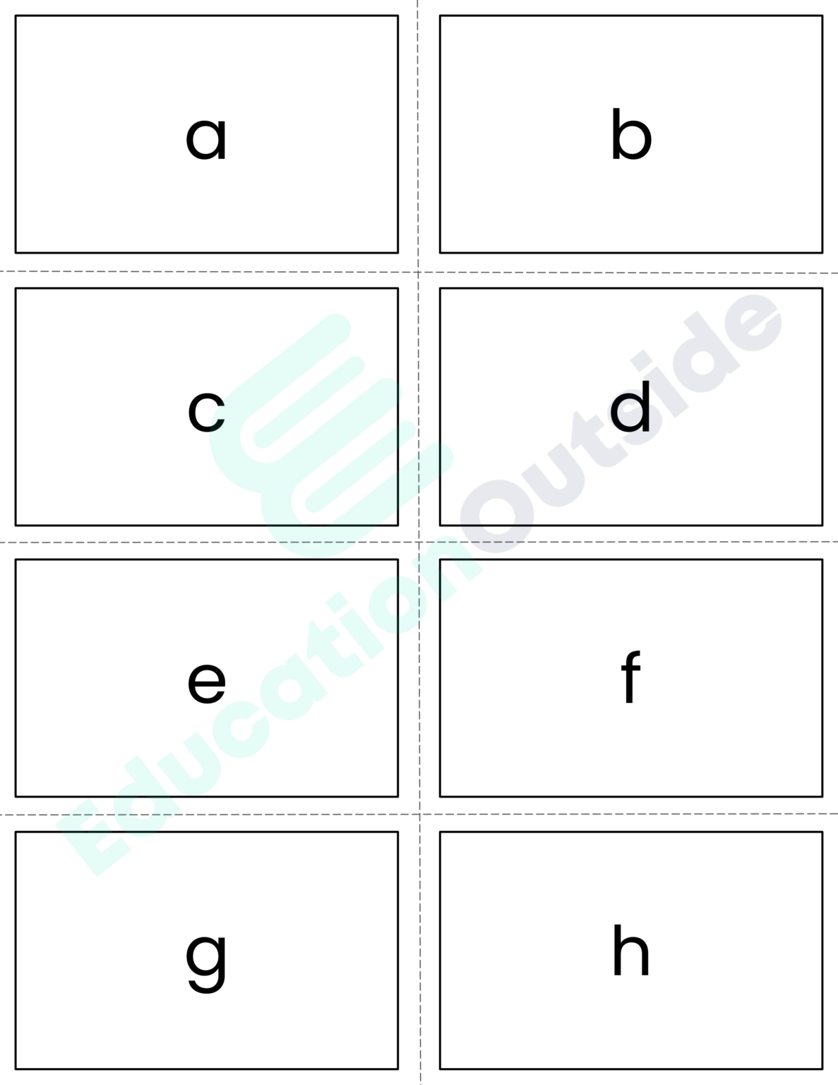 Lowercase Flashcards 3 Sizes Included!