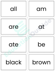 Kindergarten Primer Sight Word Bingo - 8 and 24 Square Grids Included!