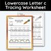 Lowercase Letter c - Tracing Worksheet