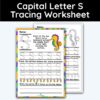 Capital Letter S - Tracing Worksheet