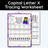 Capital Letter X - Tracing Worksheet