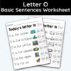 Letter O - Basic Sentences Worksheet