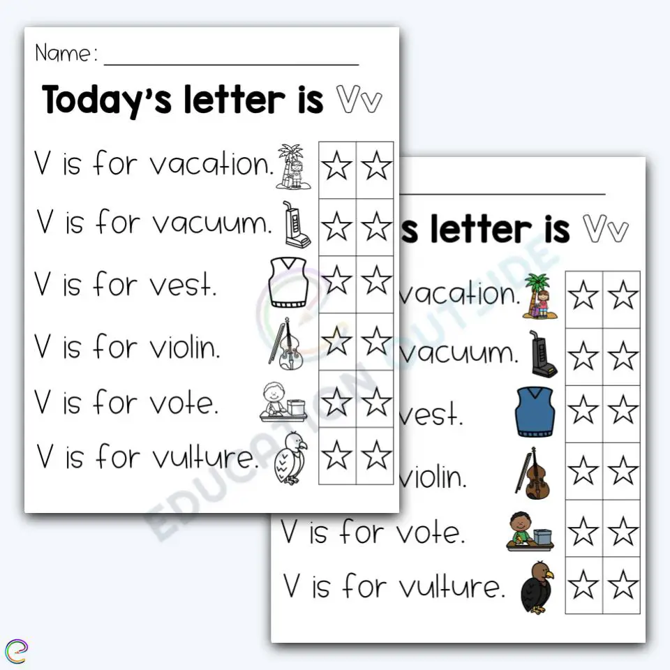 letter v homework