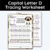 Capital Letter D - Tracing Worksheet