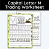 Capital Letter M - Tracing Worksheet