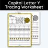 Capital Letter Y - Tracing Worksheet