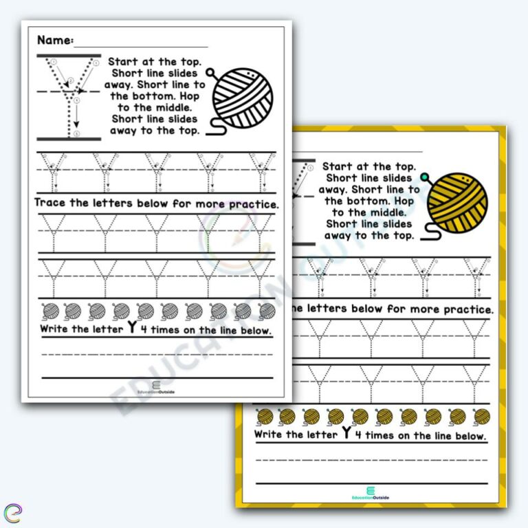Capital Letter Y - Tracing Worksheet