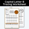 Capital Letter B - Tracing Worksheet