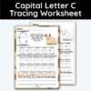 Capital Letter C - Tracing Worksheet