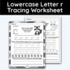 Lowercase Letter r - Tracing Worksheet