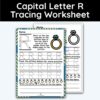 Capital Letter R - Tracing Worksheet