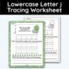 Lowercase Letter j - Tracing Worksheet