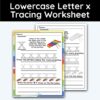 Lowercase Letter x - Tracing Worksheet