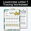 Lowercase Letter f - Tracing Worksheet