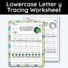 Lowercase Letter y - Tracing Worksheet