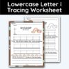 Lowercase Letter i - Tracing Worksheet