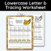 Lowercase Letter b - Tracing Worksheet