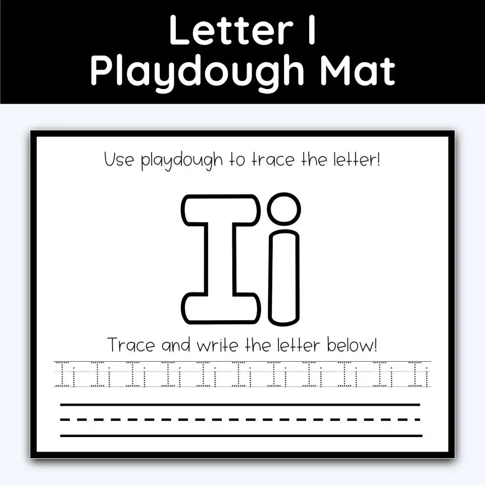 Letter I - Playdough Mats