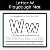 Letter W - Playdough Mats