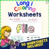 Long i Coloring Worksheets -  50 Worksheets Included!