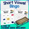 Short Vowel Bingo - 8 and 24 Square Grids Included!