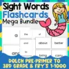 Sight Words Flashcards MEGA Packet - Pre-Primer to 3rd Grade & Fry's 1000