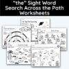 the Sight Word Search Across The Path Worksheet