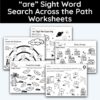 are Sight Word Search Across The Path Worksheet