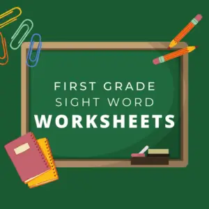 First Grade Sight Word Worksheets