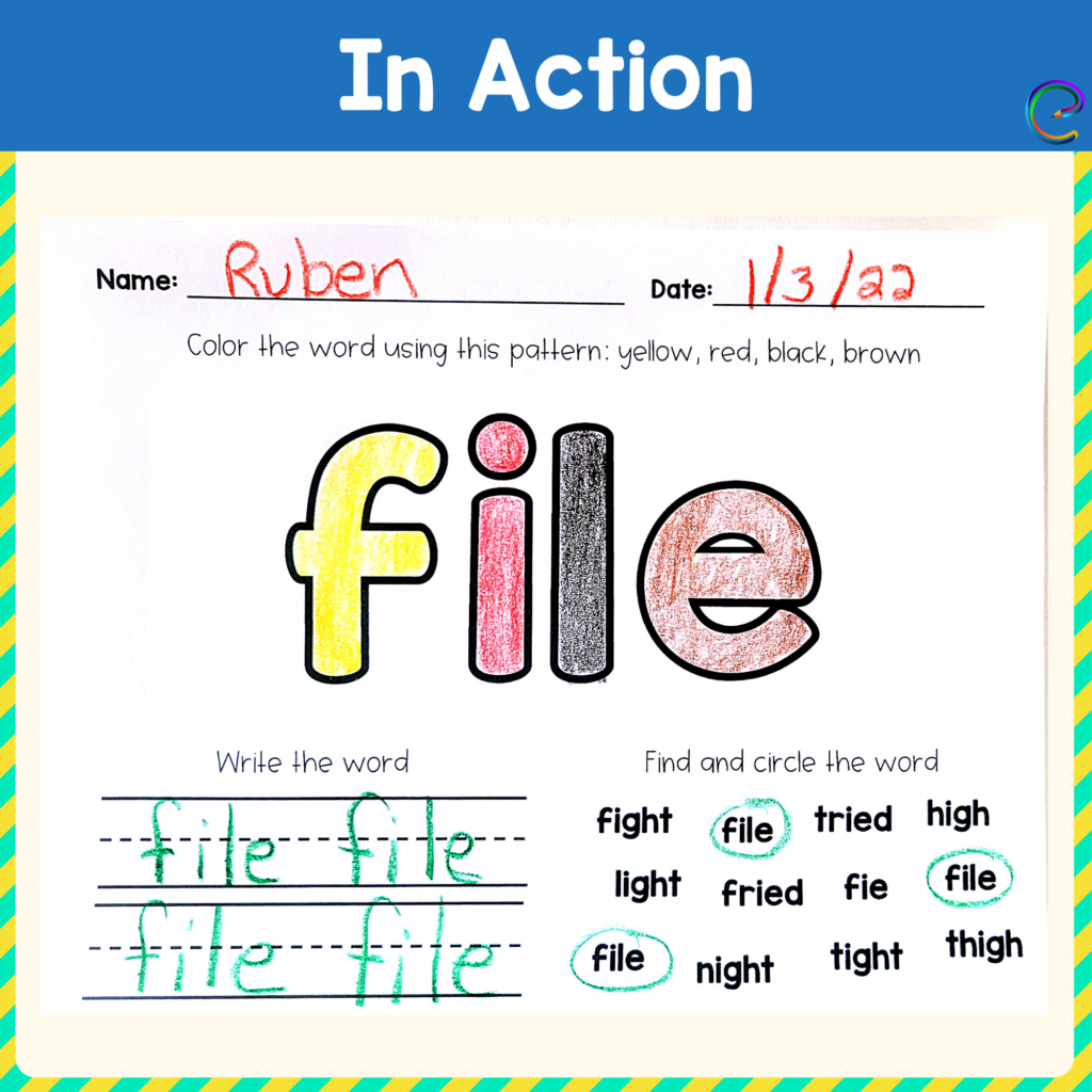 Long i Coloring Worksheets - 50 Worksheets Included!
