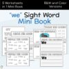 we Sight Word Mini Book