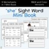 she Sight Word Mini Book