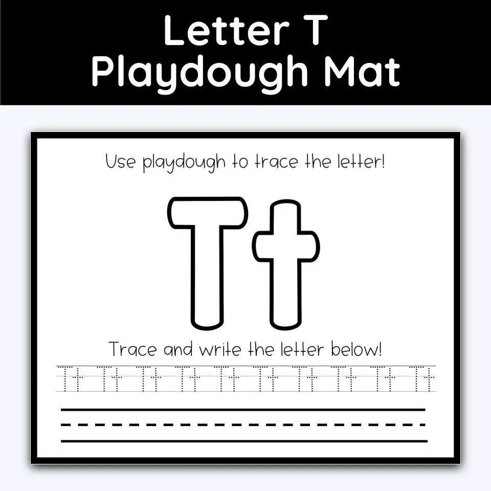 Letter Formation Play-Doh Mat: Letter A Printable