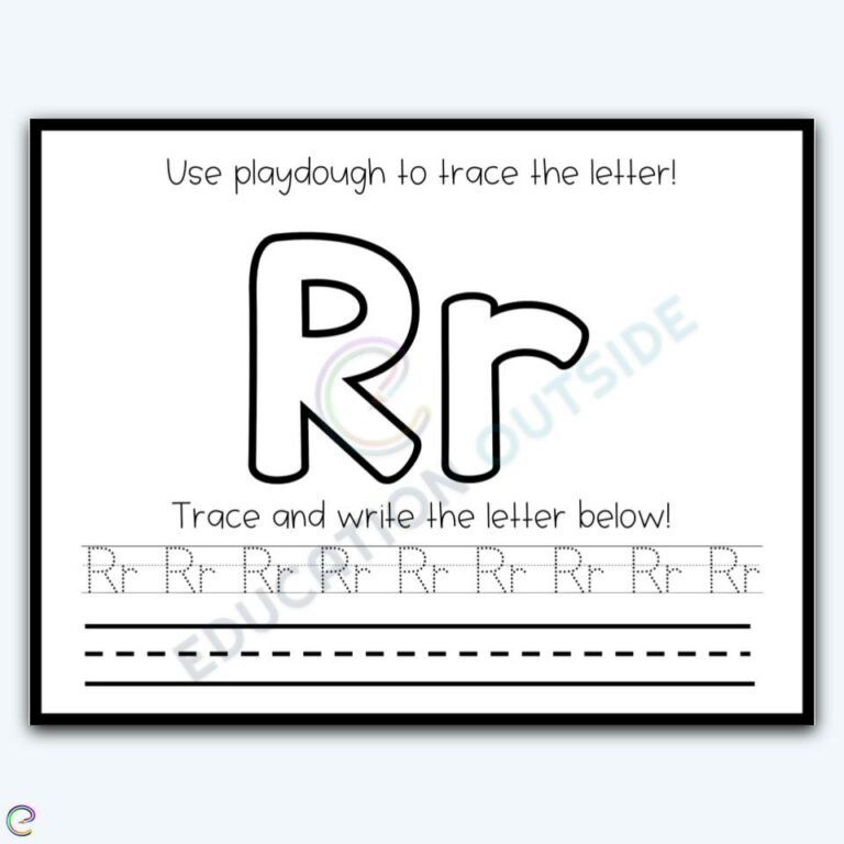 Letter R - Playdough Mats