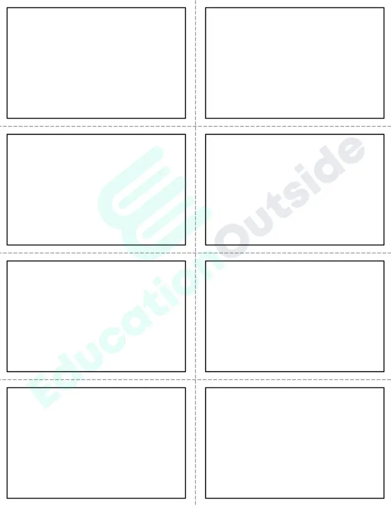 FREE Printable Blank Flash Cards No Prep!